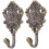 Gardinkroker i bronse-sinklegering med rosedesign 5