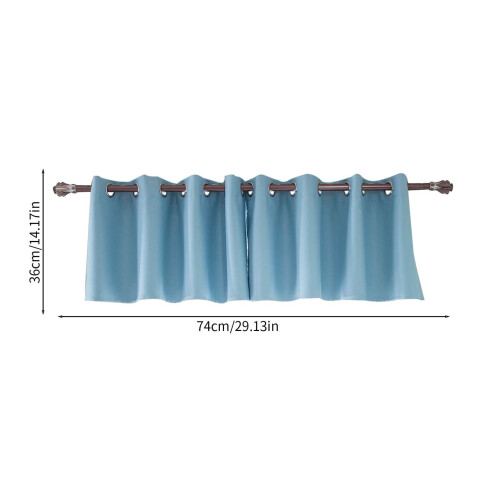 Blackout kitchen curtain valance with grommets 14 inch 2