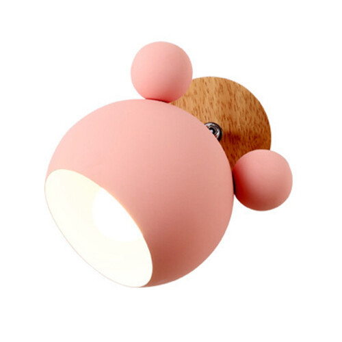 Luminária de parede em formato de panda para quarto infantil – Ferro e borracha