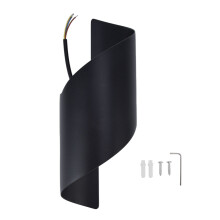 LED-spiralvegglampe - aluminium, varm hvit, 12 W