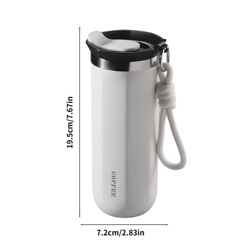 Mug isotherme en acier inoxydable 500 ml (17 oz) blanc 2