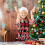 Christmas kitchen apron with socks red black buffalo plaid 5