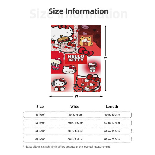 Couverture polaire Hello Kitty 101,6 x 76,2 cm 2