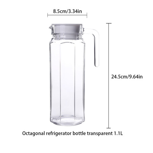 Glaskrug mit Griff und Deckel, 1,5 l 2