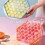 Forma de gelo hexagonal com tampa, 12 cavidades 4