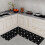Kitchen Rug Set Black Cushioned Non-Slip 2 Pc 7
