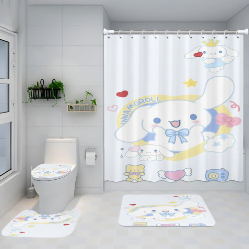 Cinnamoroll Duschvorhang-Set mit Matte 2
