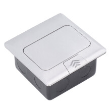 Presa pop-up per pavimento argento IP44 USB 100-240V 120x120