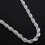 Collar unisex de cadena retorcida de plata de ley (1 pieza) 3
