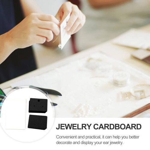 Haust rectangle earring holders cardboard cards with OPP 1