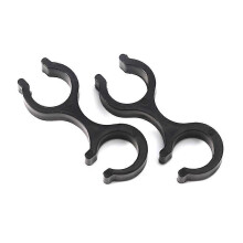 Hiking Pole Clips, 2pcs Trekking Pole Clamps Rubber 8-shaped Double Rods Buckle