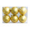 Christmas Ball Office Decor Matte Gold 6pcs 8cm 2
