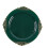 Piatti piani rotondi in plastica verde cacciatore – 20 cm, oro 2
