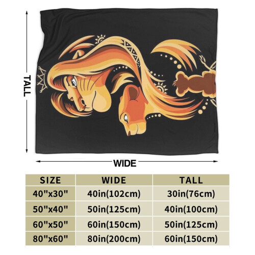 Simba Plüschdecke 40x30 Zoll bis 80x60 Zoll 2
