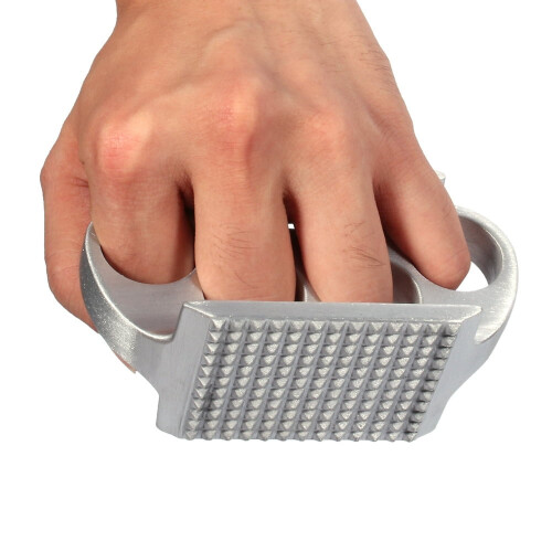 Martillo de carne de aluminio plateado de 11 cm 1