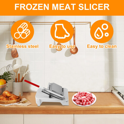 Stainless Steel Meat Slicer Adjustable Thickness 1 Unit 1