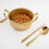 Golden Aluminium Saucepan with Utensils Set 5