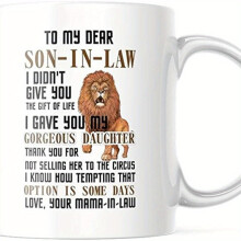 Ceramic coffee mug for in-laws 11 oz white