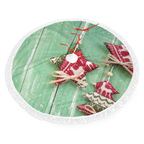 Weihnachtsbaumrock mit Fransen und Spitze, 76 cm (30 Zoll) 1