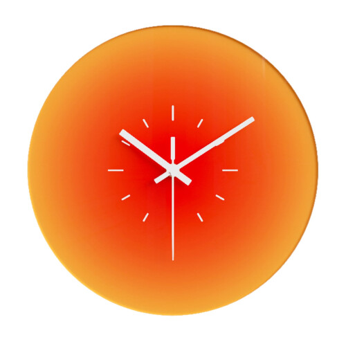 Modern Wall Clock Minimalist Tempered Glass 12-inch 2