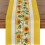 Sunflower Tablecloth Rectangle White Polyester 60x84 Inch 2