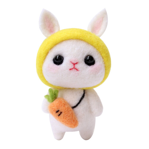 Bunny Needle Felting Kit Wool Tools Instructions 1