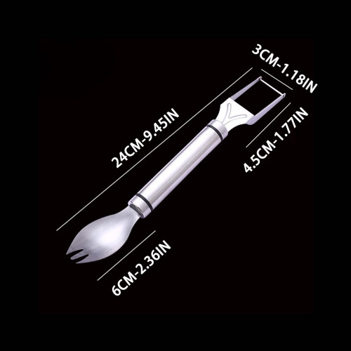Fourchette à pastèque portable en acier inoxydable (1 pièce) 2