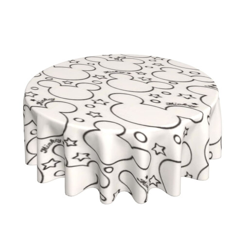 Polyester Round Tablecloth 60 in – Waterproof & Wrinkle 1