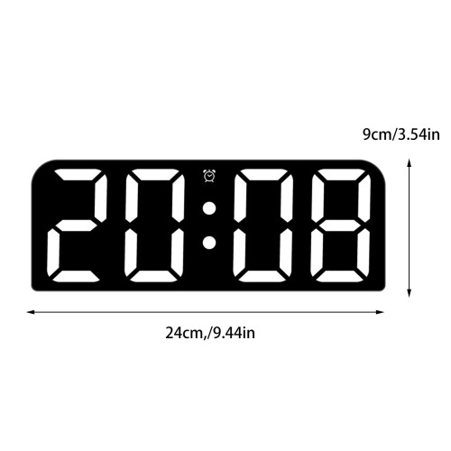Relógio de parede digital com visor de temperatura e umidade3 2