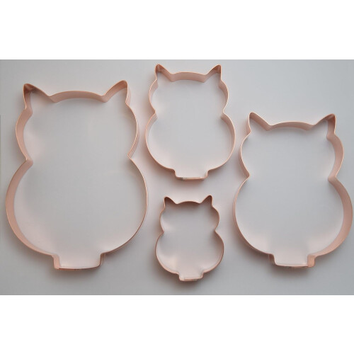 Owl Cookie Cutter Set 4-Piece Copper 1