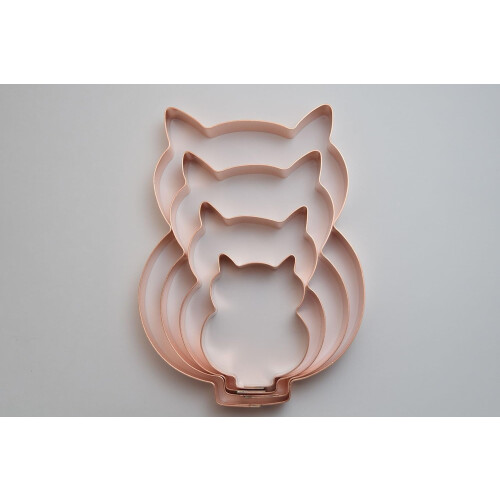 Owl Cookie Cutter Set 4-Piece Copper 2