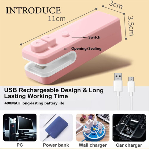 USB-aangedreven handzame zaksluitmachine voor voedselbewaring 2