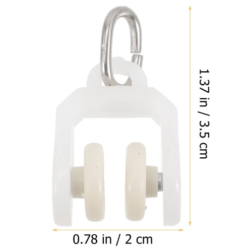 Set di 10 pulegge per binari per tende per uno scorrimento fluido 1