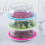Round cake transport box with compartment and carry handle 4