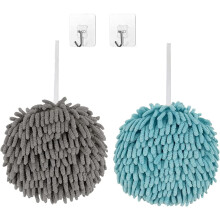 Serviettes pour les mains en chenille, lot de 2, 17 x 21 cm