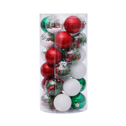 Globuri de Crăciun suspendate, ornament din plastic, 30 buc. 2