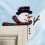 Kerstdeurdecoratie met sneeuwpop en kerstman 2024 4