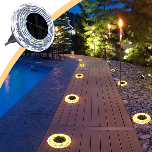 Lampes solaires de sol étanches (lot de 6)