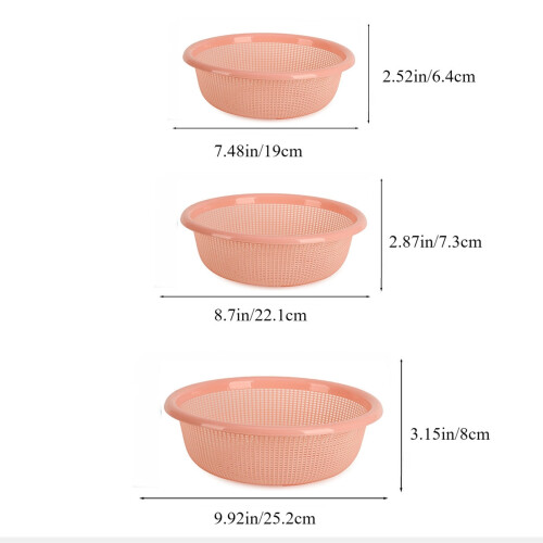 Ensemble de paniers de rangement de cuisine multifonctionnels 3 pièces 2