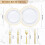 Gold Plastic Plate Set with Cutlery 150PCS 4