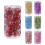 Christmas Tree Ornaments Set Blue Glitter Plastic 25 Pcs 2