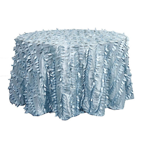 Taffeta Round Tablecloth with Leaf Petals 120 in 1