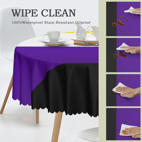 Non-Binary Pride Round Tablecloth 60 Inch 2
