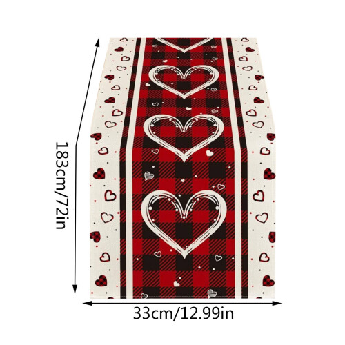 Valentine's Day linen table cover printed flag 2