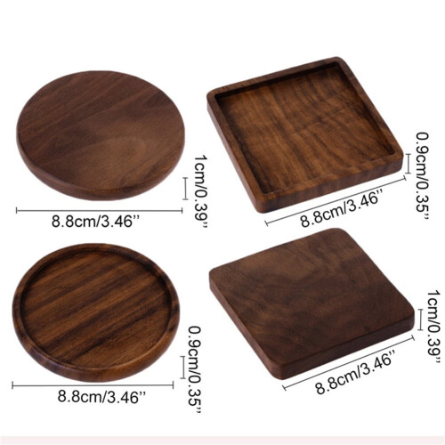 Natural Wood Coaster 8.8 cm Round 1