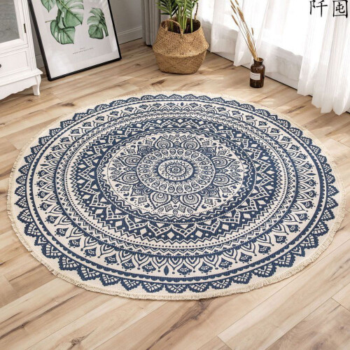 Tapis rond bohème mandala 60 pouces 1