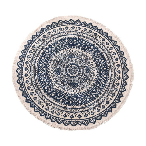Tapis rond bohème mandala 60 pouces 2
