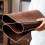 Vintage leather table runner and placemats brown 3380 cm 2