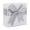 Gray bow gift box for jewelry storage with ribbon 2