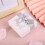 Gray bow gift box for jewelry storage with ribbon 5